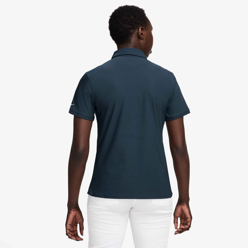 Women's Victory Dri-FIT Short-Sleeve Golf Polo in Armory Navy/White