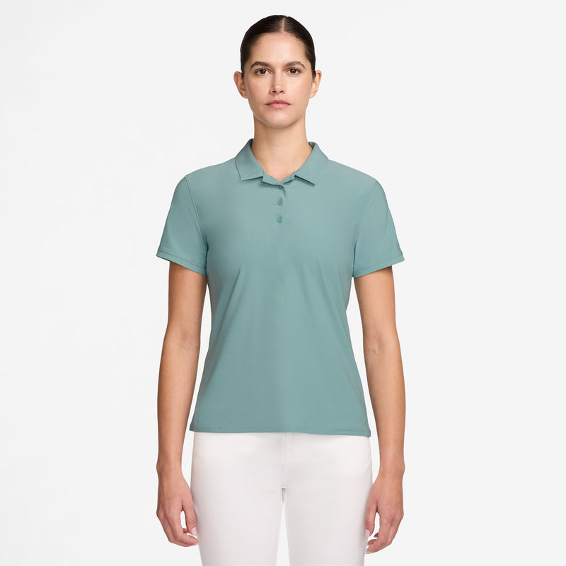 Women's Victory Dri-FIT Short-Sleeve Golf Polo in Cannon/White