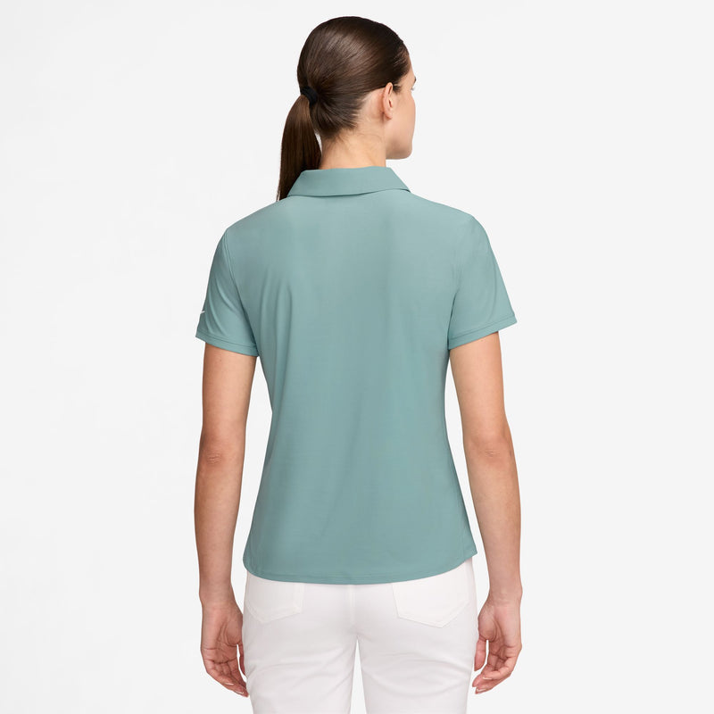 Women's Victory Dri-FIT Short-Sleeve Golf Polo in Cannon/White