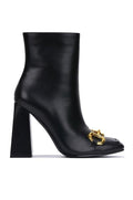 Women Square Toe Thick Heel Chain Bootie Sicily By Cape Robbin