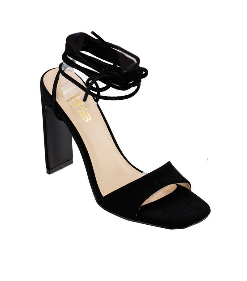 X2B Ally-2 Lace up Chunky High Heel Sandals for Women