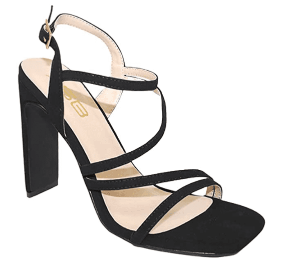 X2B Ally-4 Women Sexy Stiletto Strappy Square Open Toe High Heels Shoes