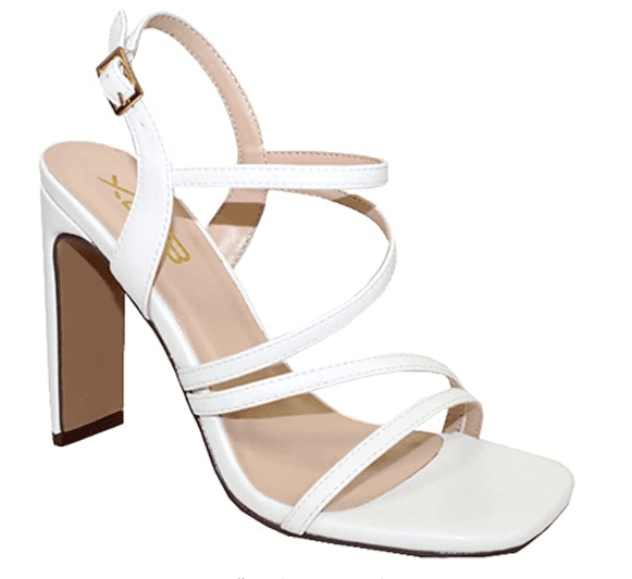 X2B Ally-4 Women Sexy Stiletto Strappy Square Open Toe High Heels Shoes