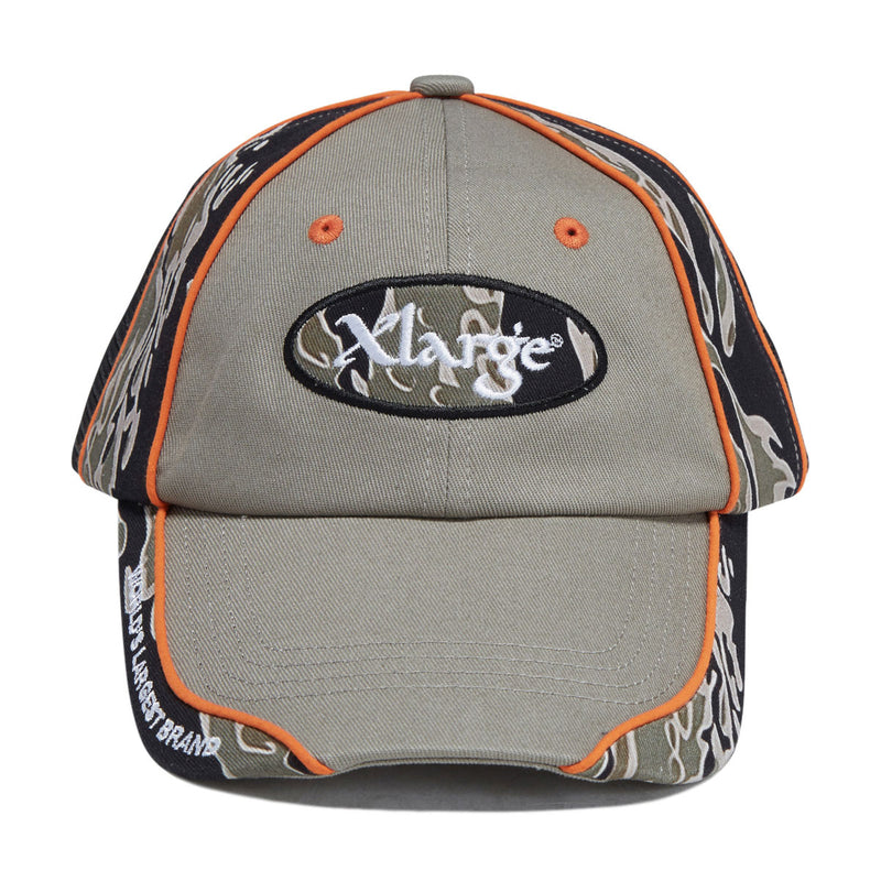 XLarge Red Head Hybrid 6 Panel Hat - Olive