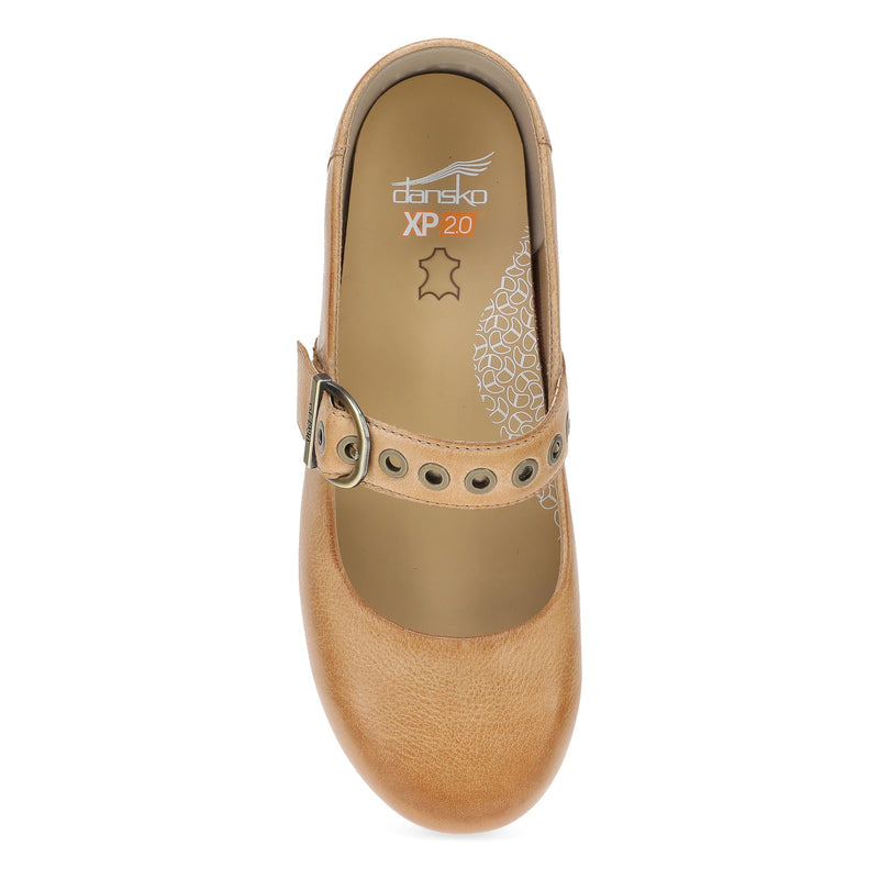 Top image of XP 2.0 Mary Jane Clog Honey Distressed