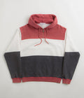 Yardsale Phantasy Quarter Zip Hoodie in Red and White / Navy