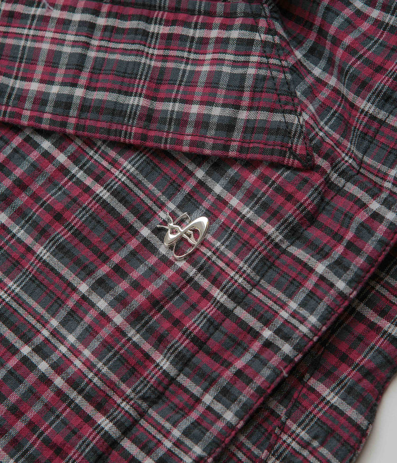 Yardsale Plaid Pullover Jacket in Black and Red