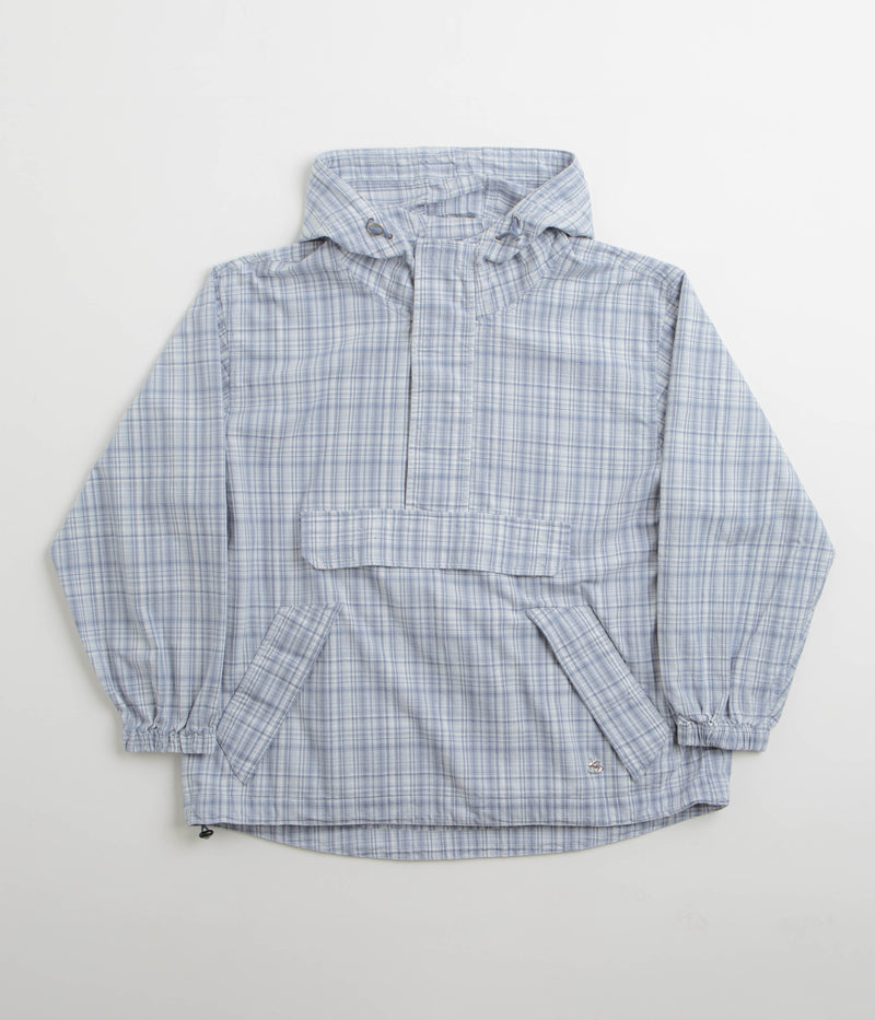 Yardsale Plaid Pullover Jacket in Blue and White