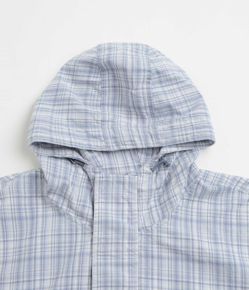 Yardsale Plaid Pullover Jacket in Blue and White