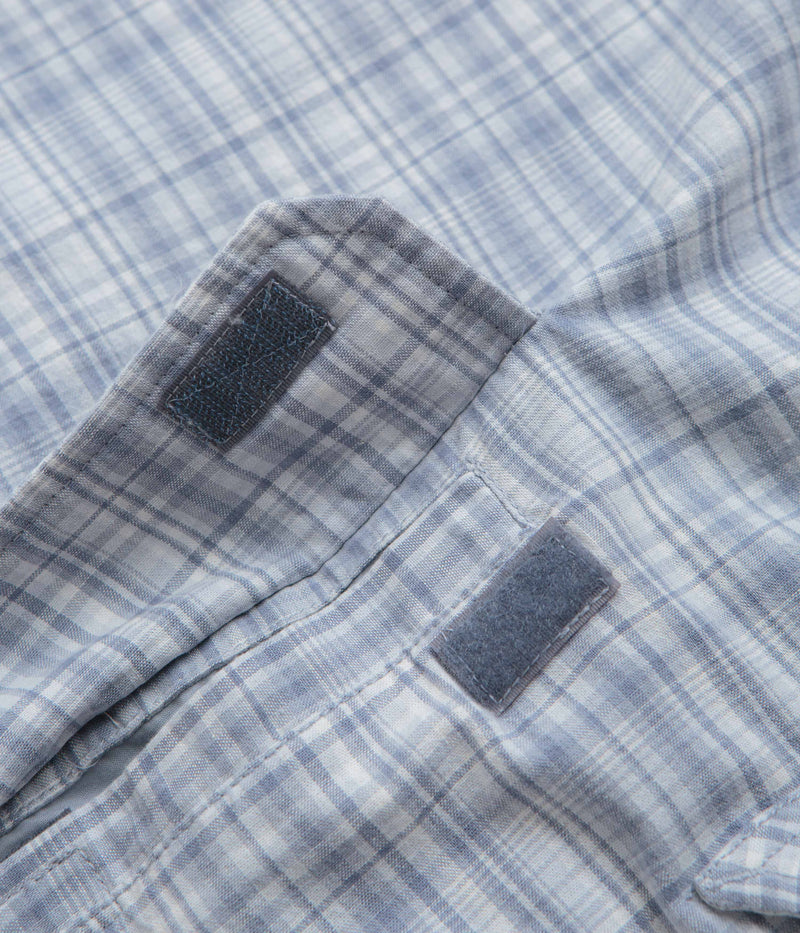 Yardsale Plaid Pullover Jacket in Blue and White
