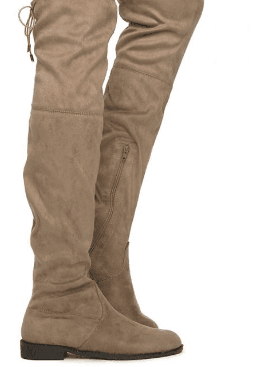 Yoki Anora over the knee Faux Suede Boots