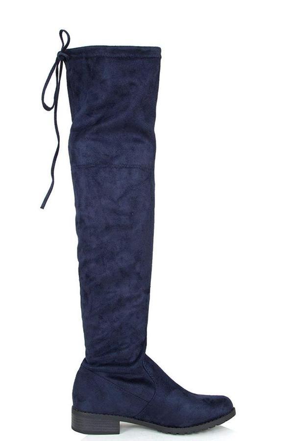 Yoki Anora over the knee Faux Suede Boots