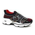 YOKI Aria-9 Studded Spikey Accent Pull On Sneaker