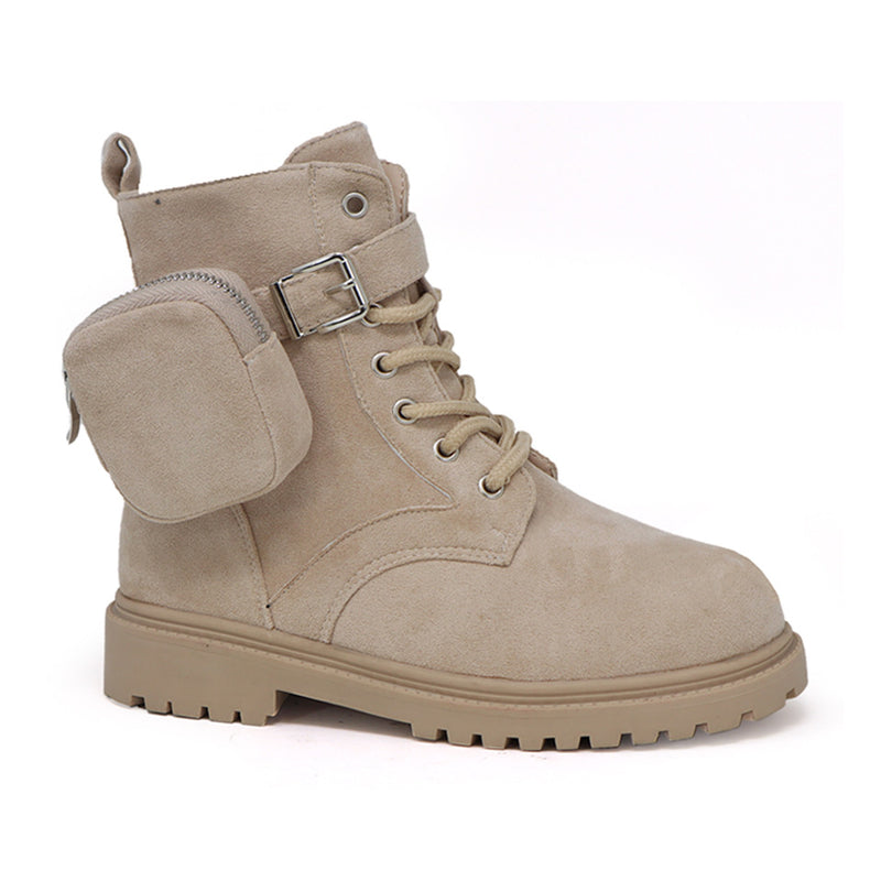 Yoki Leslie-39Y KIDS Combat Side Pouch Boots